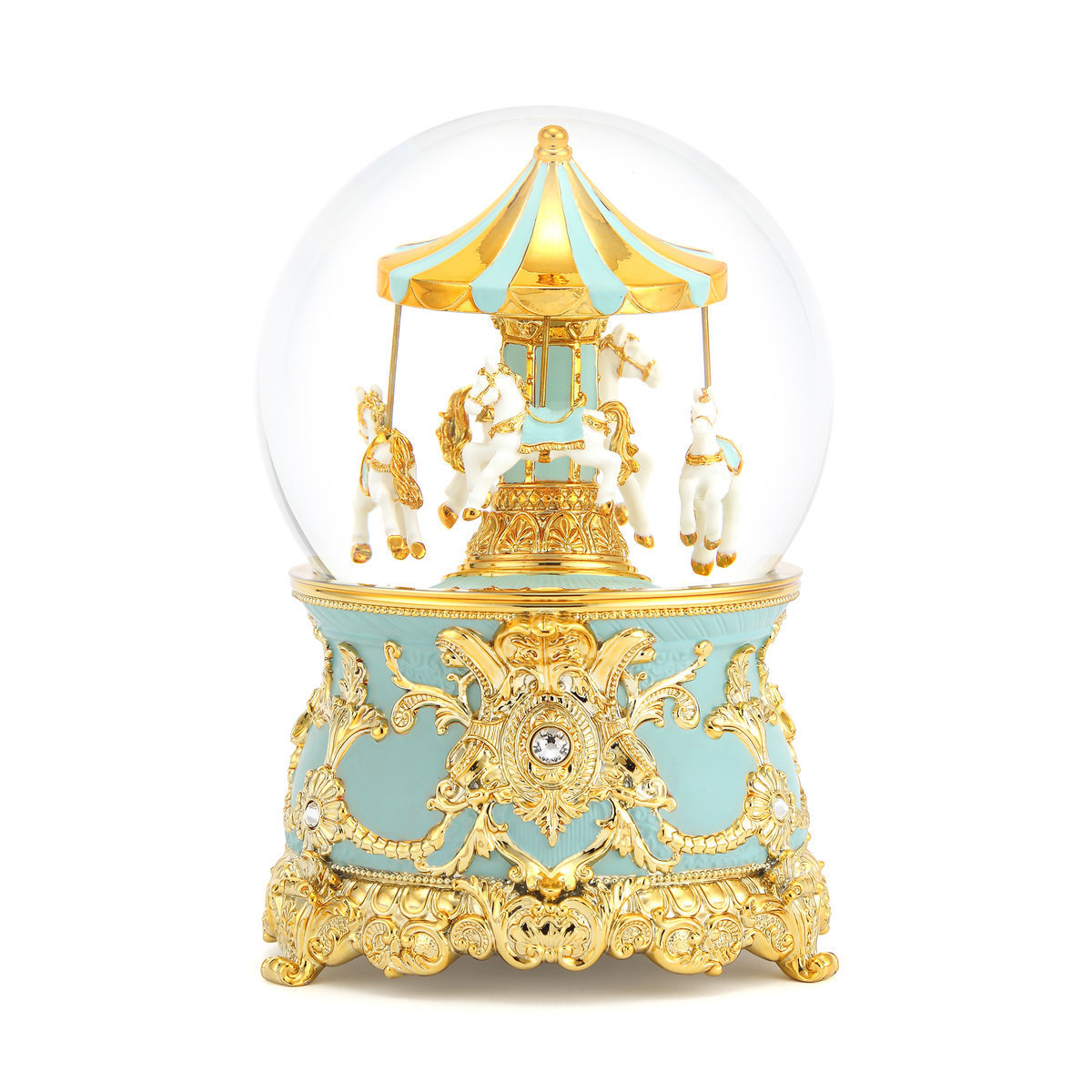 ODM Crystal Ball Musical Box For Gift Snow Globe  carousel music box  custom snowball manufacturer