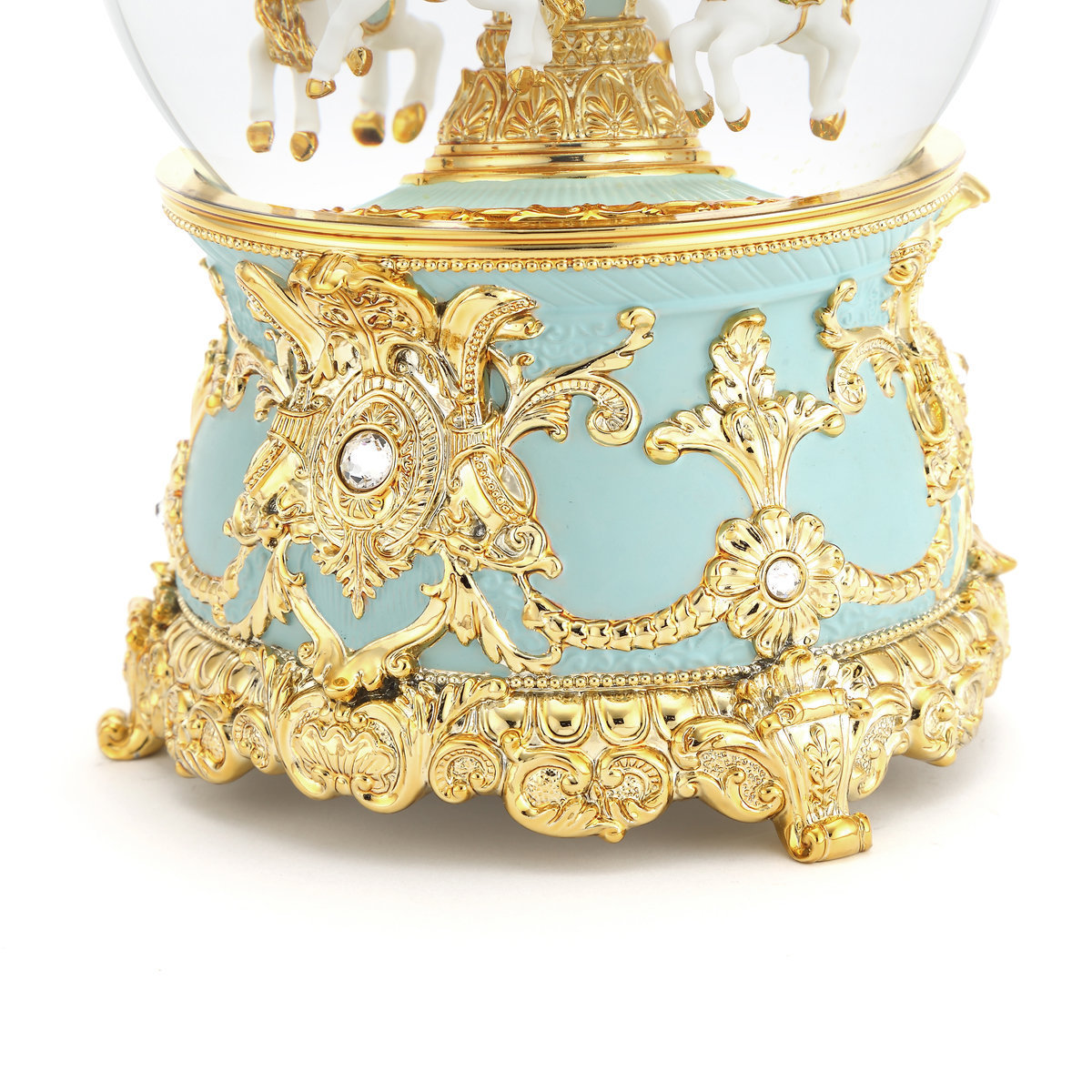 Crystal Ball Melody Box For Home Decor snow globe with house