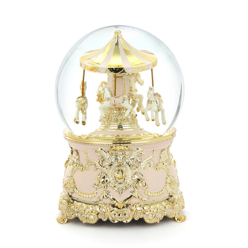 ODM Crystal custom snowball Snow Ball Music Box For Decor Products Light Music Box snow globe