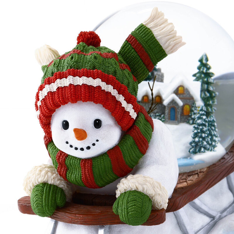 Lovely Large Musical Sledge Snow Globe Custom Christmas Snowglobe