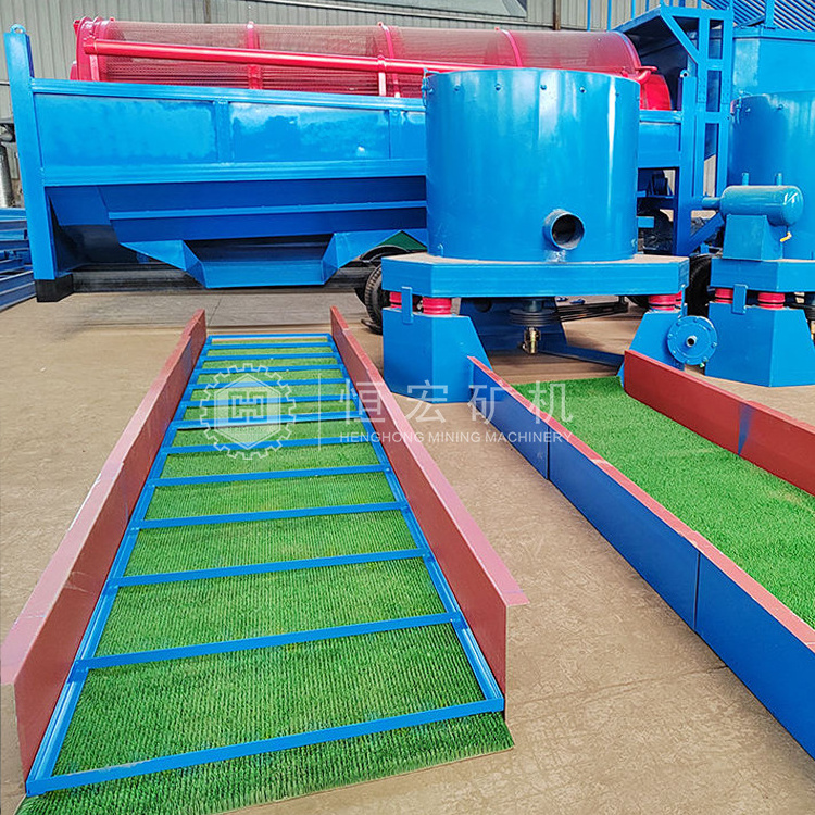 High Recovery Pulsating Sluice Box Gold Separator Plastic Rubber Mat Small Gold Washing Machine Vibrating Sluice Box In Africa