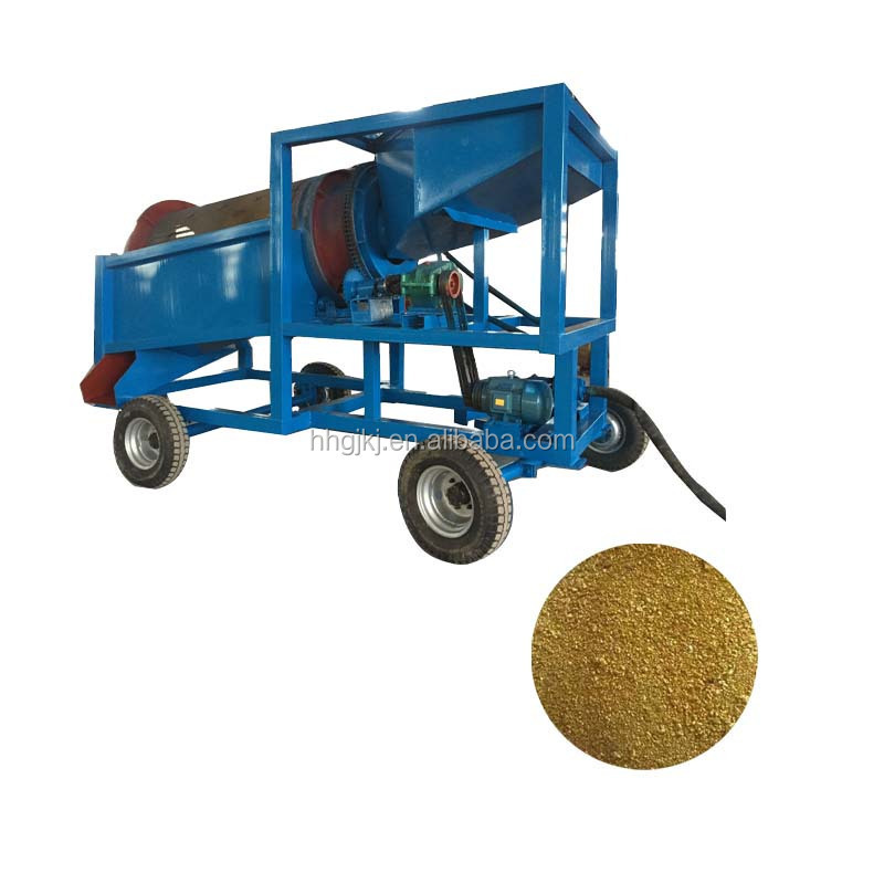 Small Scale Alluvial Gold Wash Plant Mini Mobile Trommel and Portable Centrifuge for Washing The Dry Creek Bad Alluvial Gold