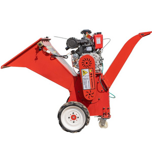 wood chipper shredder mulcher gasoline engine powered movable woodchipper wood chipper tree shredder machine