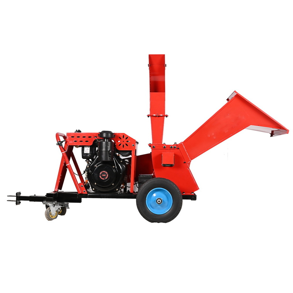 High quality cheap Forestry Mobile Diesel Engine Wood chipper shredder mulcher Branch wood Chip Crusher for sale