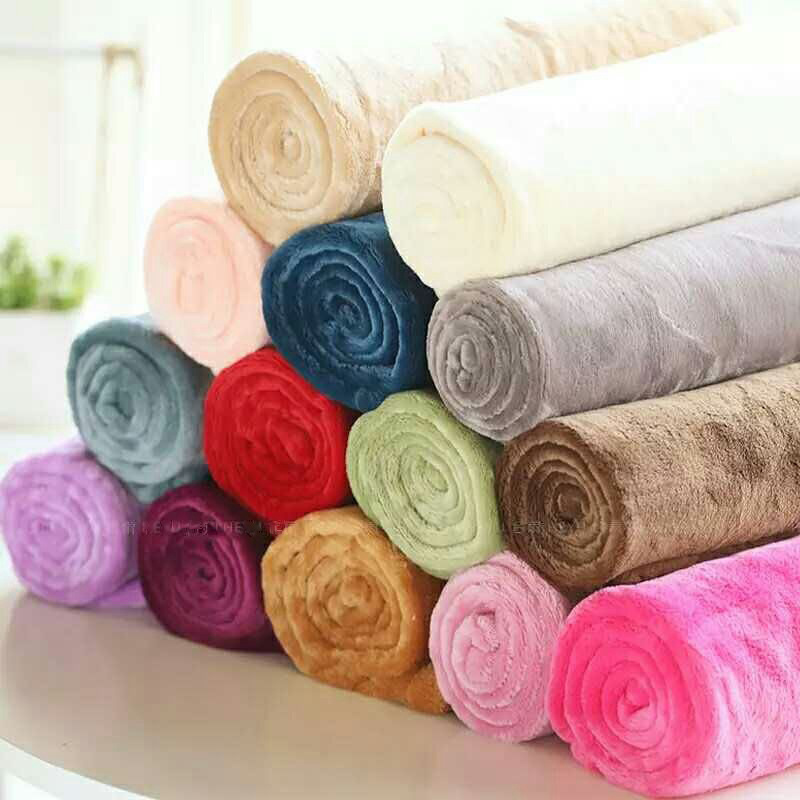 plain color 200*230cm flannel fleece SUREWAL sherpa fleece home throw blanket soft blanket for sofa bed flannel blanket