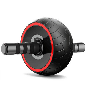 Mute Gym Fitness Abdominal Muscle Exercise Workout Sports Abdominal Crunch Machine AB Wheel Roller with Mat