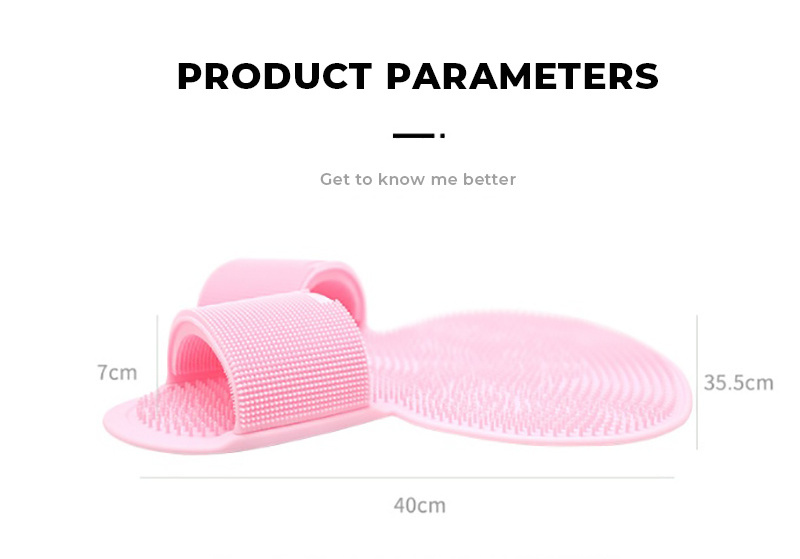 Silicone Foot Scrubber Non Slip Bathroom Massage Mat Shower Back Cleaning Brush with Suction Cup