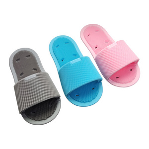 Bathroom Easy Silicone Washer Feet Foot Scrubber Brush Massager Shower Clean Blue Slippers for Exfoliating Cleaning