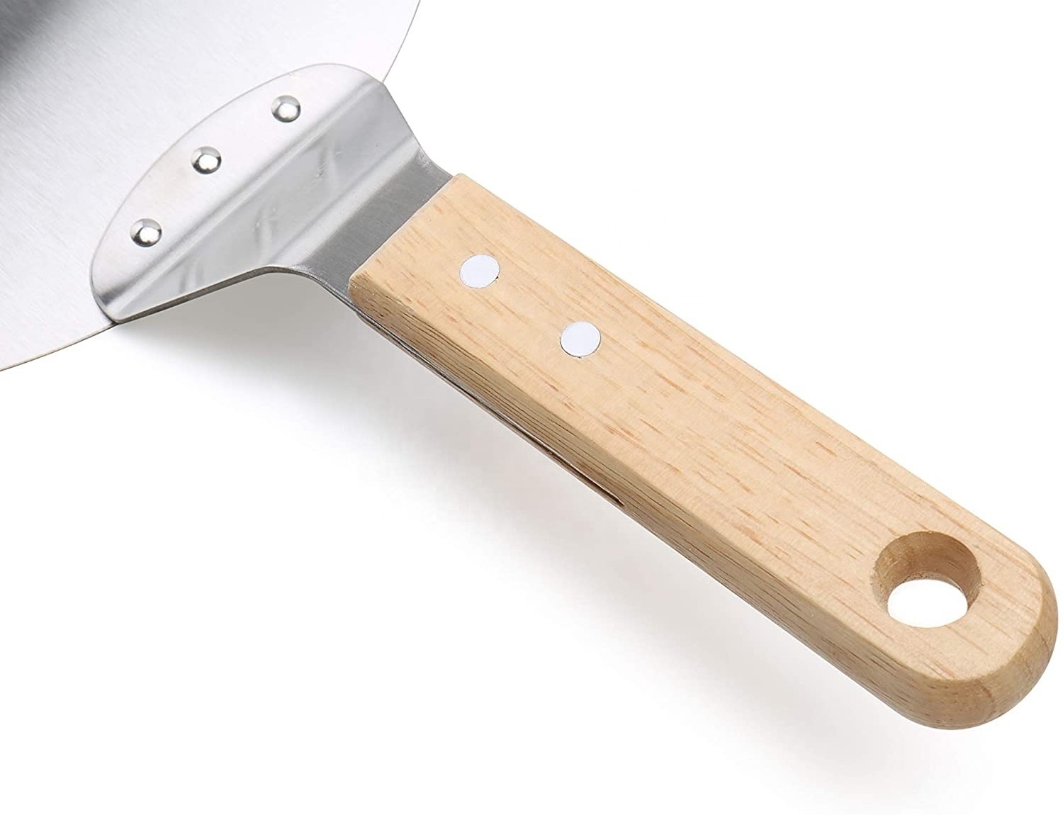 2023 Hot Sell High Grade  Pizza Peel Stainless Steel Pizza Shovel With Wood Handle