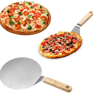 2023 Hot Sell High Grade  Pizza Peel Stainless Steel Pizza Shovel With Wood Handle