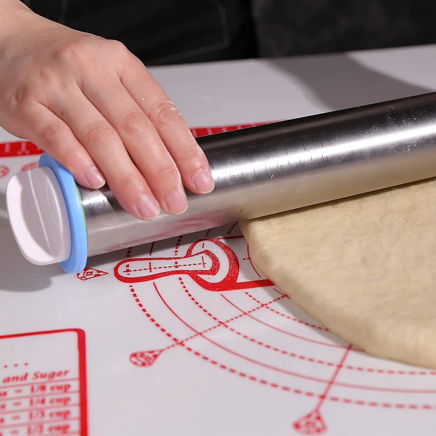 Dough Rolling Pin Versatile Stainless Steel Rolling Pins & Pastry Boards Stainless Steel + PP All-season Sustainable