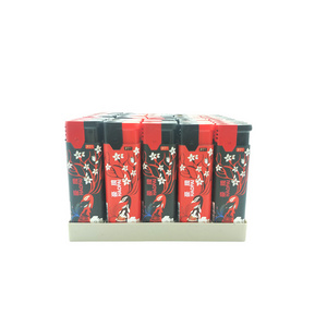 HAOPAI Custom logo butane Gas Electronic lighters smoking flame Feuerzeug refillable  Encendedores Cigarette Electric lighters