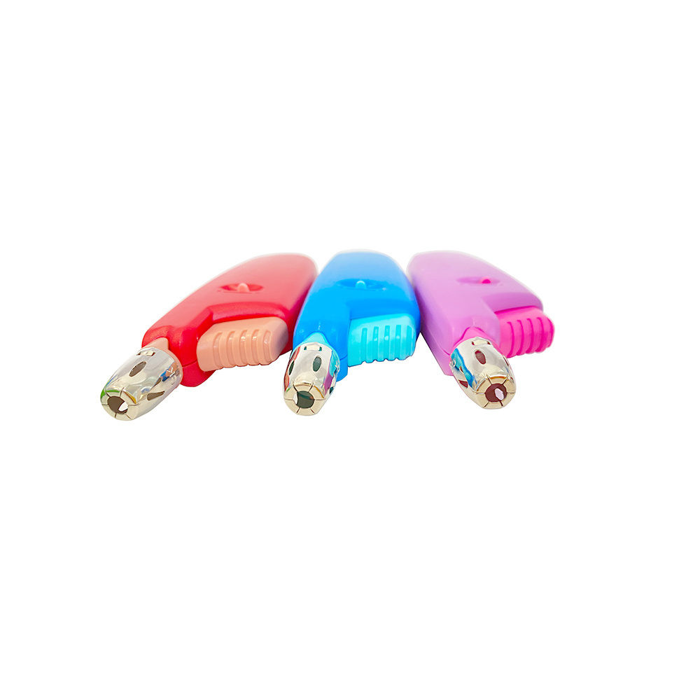 Small BBQ Plastic Shinny Surface Gas Kitchen Color Flame Torch Lighter Electric Lighters smoking  Candle lighter