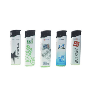 factory wholesale Good quality transparent plastic lighter electric disposable cigarette lighter electric lighter