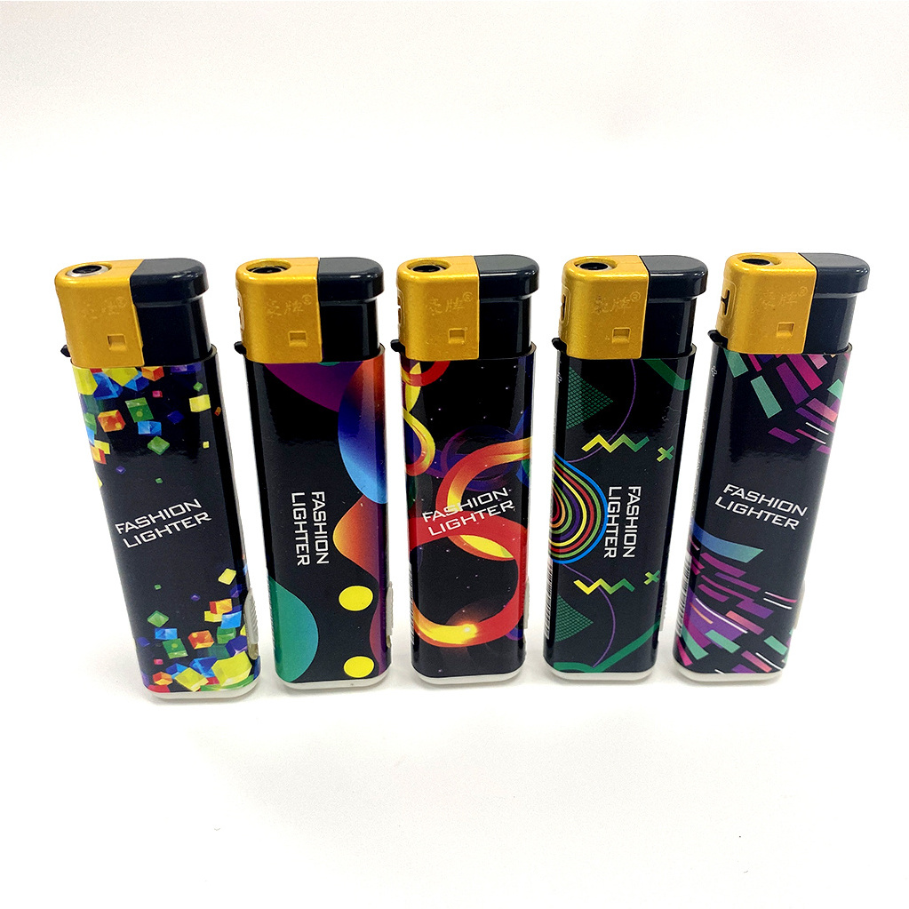 Colored Plastic LED Cakmak Smoking Rechargeable Electronic gas cigarette Lighter encendedores Electric lighter