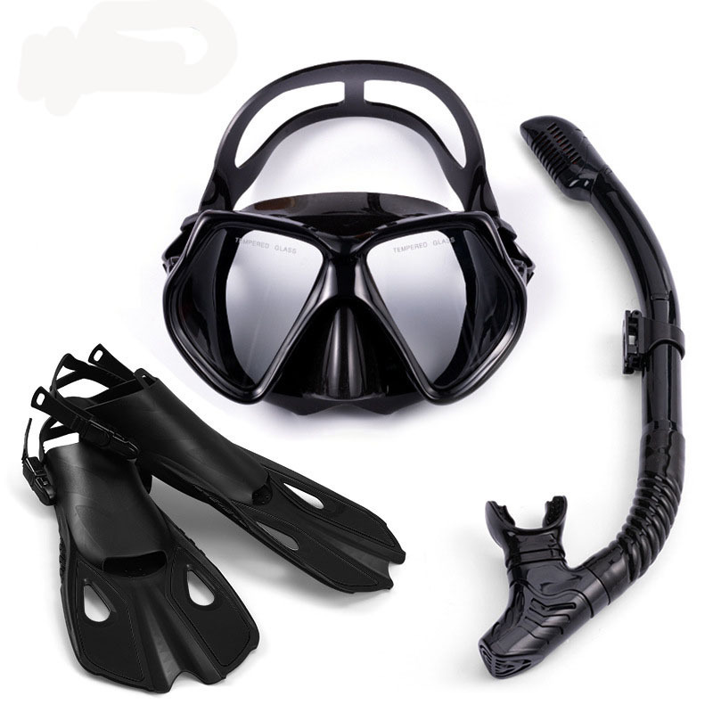 Manufacturer Custom Anti Fog Anti Leak Diving Masks Soft Silicone Swimming Snorkeling Scuba Diving Masks Fins Snorkel Set