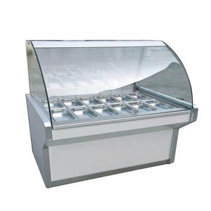 restaurant display stand for buffet food showcas warmer hot sale hot food showcase/food warmer display