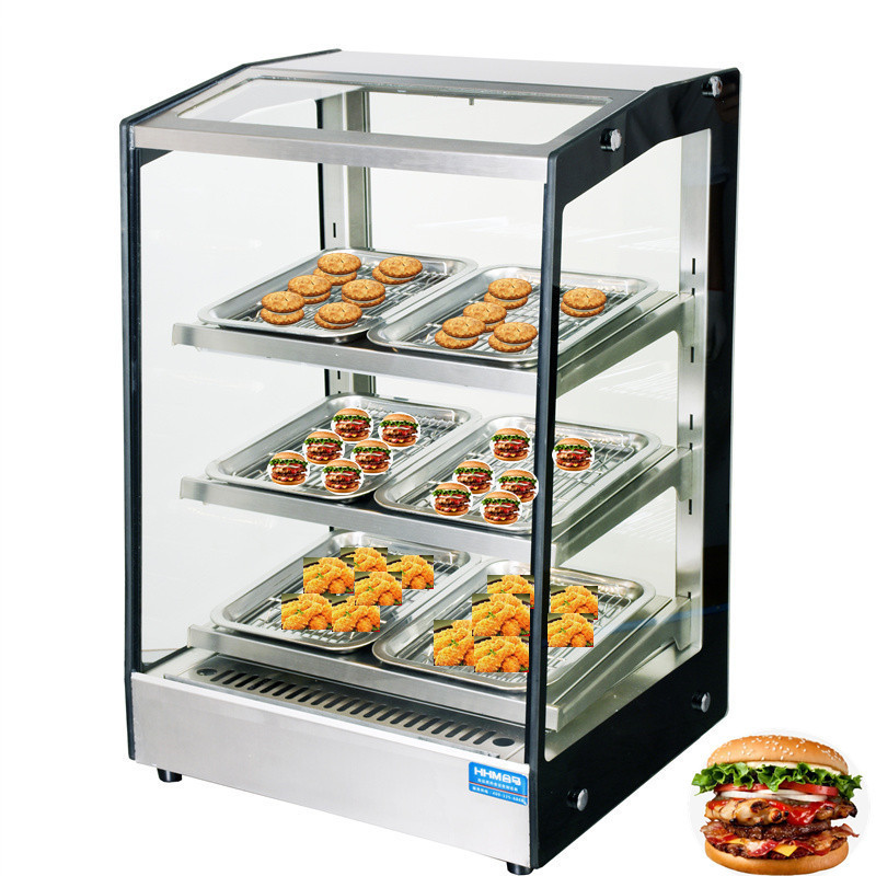 Factory supply electric table top  bakery pastry food warmer showcase on counter