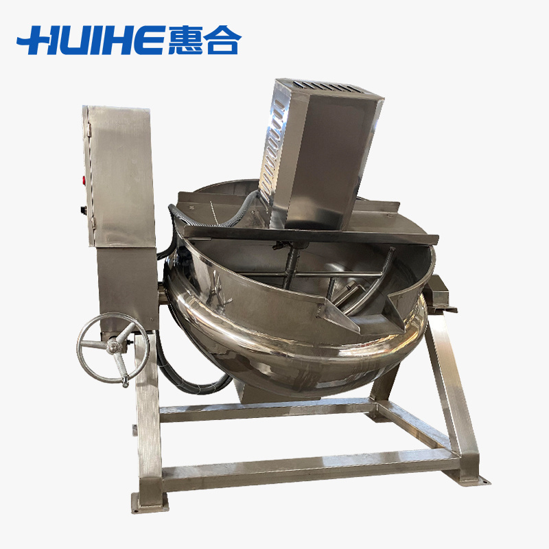 Stainless Steel 50L- 600L Industrial Jacketed Kettle With Agitator Sanitary Porridge Soup Boiler Mixing Cooking Jacketed Kettle