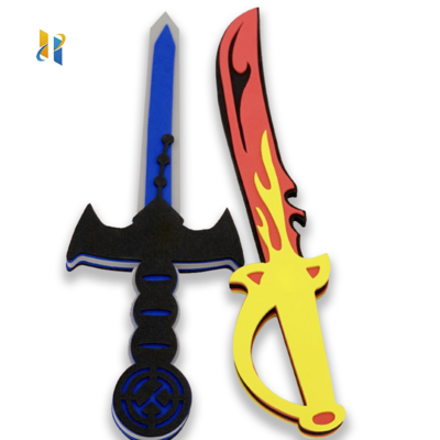 HYH Wholesale Custom Knight Ninja Pirate Soft Eva Foam Toy Sword Weapon For Kid Play swords