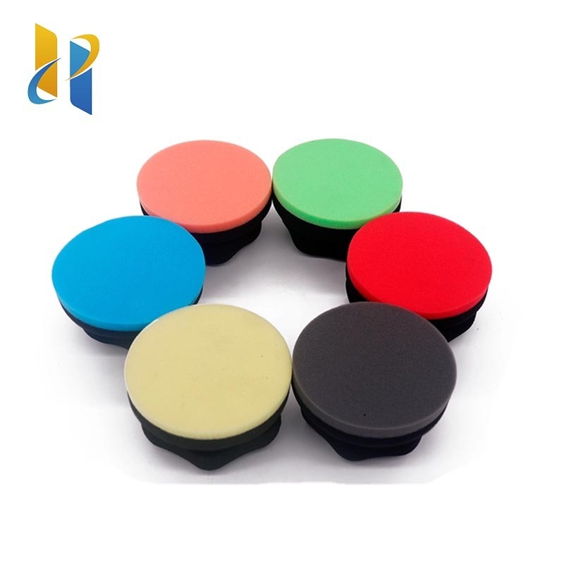 High Density Car Wax Sponge Tire Shine Applicator Pad Hexagonal Wax Sponge Tire Dressing Applicator for applying the wax