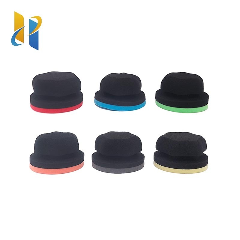 High Density Car Wax Sponge Tire Shine Applicator Pad Hexagonal Wax Sponge Tire Dressing Applicator for applying the wax