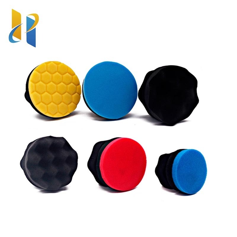 High Density Car Wax Sponge Tire Shine Applicator Pad Hexagonal Wax Sponge Tire Dressing Applicator for applying the wax