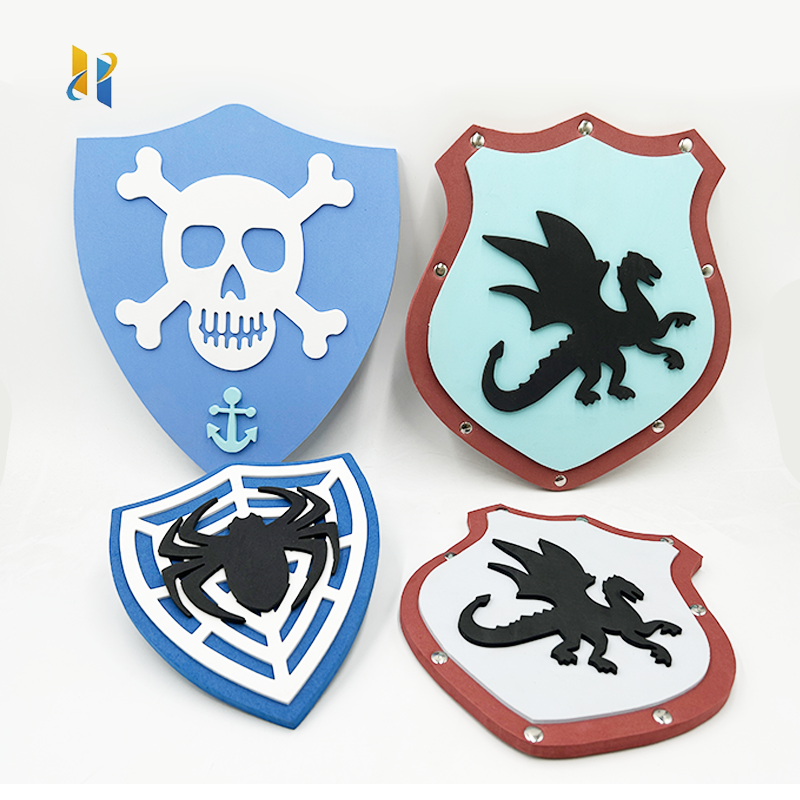 HYH Wholesale Custom EVA Toy Weapons Kit Kids Foam Toy Gifts EVA Pirate Sword Shield Set