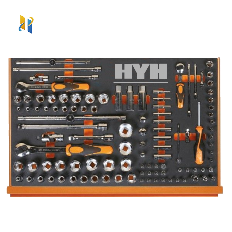 HYH Factory Custom Size CNC Household Toolbox Liner Wrench Combination Storage Toolbox Lined Shadow EVA Foam Insert