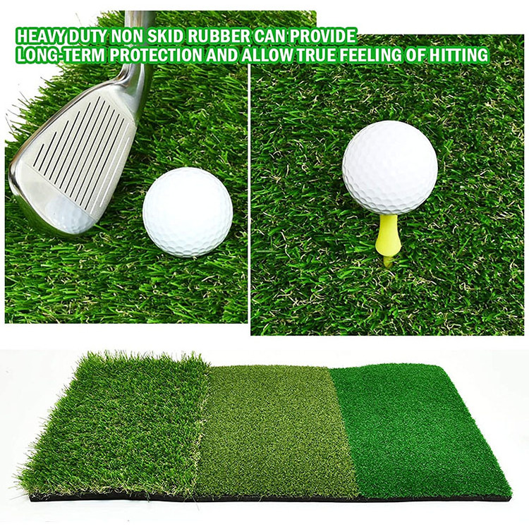 Swing Mat Long and Short Grass 3 in 1 Golf Practice Hitting Mat