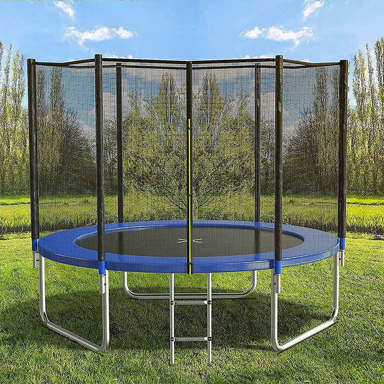 Hot Selling Huge Park outdoor fitness 14ft 16ft round jumping bed indoor fitness child trampoline with tent/roof for sale