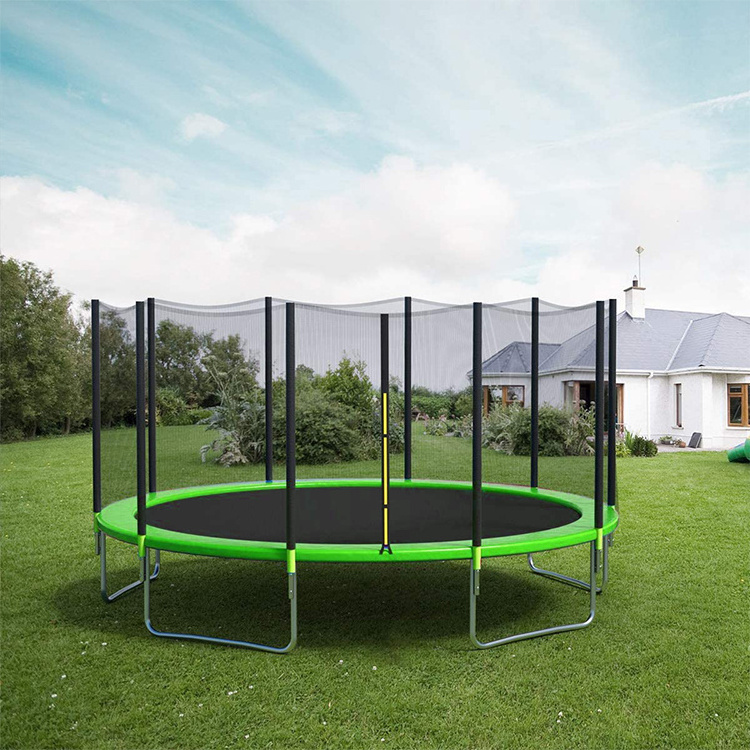 Hot Selling Huge Park outdoor fitness 14ft 16ft round jumping bed indoor fitness child trampoline with tent/roof for sale