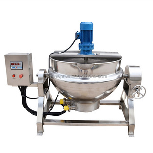 600L Jam Making Machine Strawberry Jam Cooking Pot gas heating Jacketed Kettle For Jam candied fruit drink