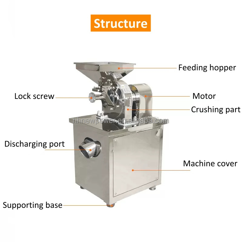 Spice pulverizer machine spice cassava mung bean crusher crushing powder making machine spice grinding machine