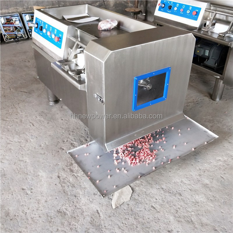 300kg/h Beef Meat Cutting Bagel Chips Slicing Machine Chicken Meat Slicer Frozen Meat Dicing Machine