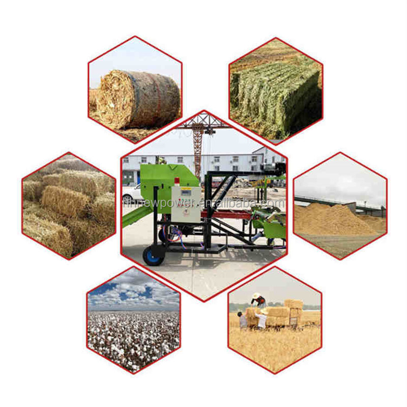 Mini Round Hay Baler Silage Grass Baler Machine for Sale Manufacturer Pine Wheat Roll Mini Round Straw Hay Baler