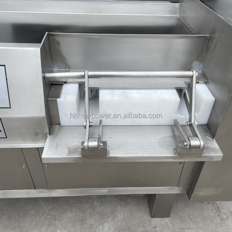 300kg/h Beef Meat Cutting Bagel Chips Slicing Machine Chicken Meat Slicer Frozen Meat Dicing Machine