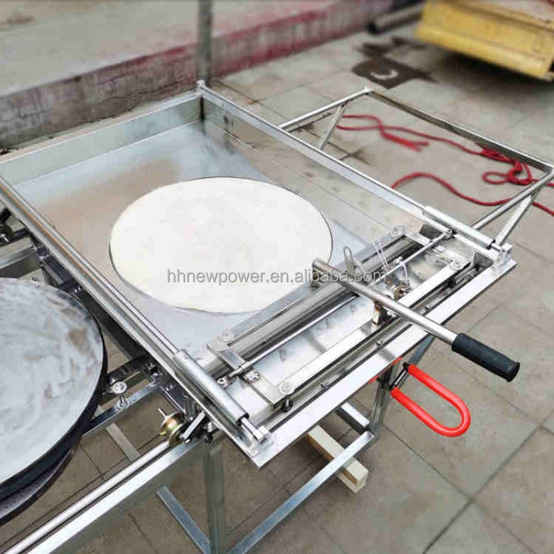 factory price hand push 70cm dosa baking machine thin tortilla pancake bread machine enjera making machine for commercial