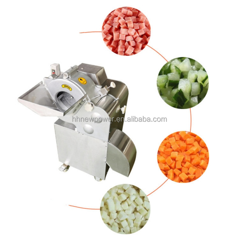 SUS304 Automatic Cabbage Carrot Potato Vegetable Cube Dicing Frozen Meat Cutting Machine Apple Radish Dicer Price on Sale