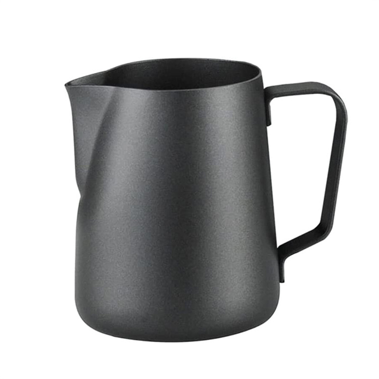 Harmony Wholesale Price Stainless Steel Black Color Milk Frothing Pitcher 350ML Available Espresso Coffee Latte Art Milk Jug