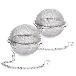 Harmony Wholesale Custom 304 Stainless Steel Sift Flower Tea Infusers Strainer Spice Sift Ball Stainless Steel Tea Ball Infuser