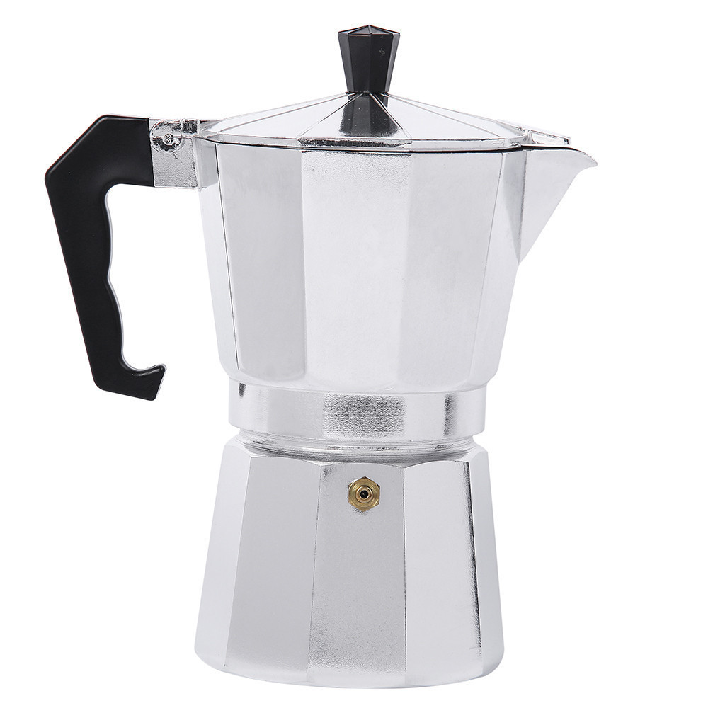 Harmony 3 cups Italian household octagonal aluminum moka pot fine processing European style coffee pot