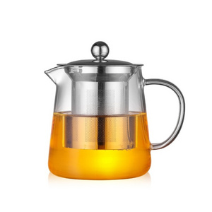 Harmony Hot Selling Glass Teapot With Stainless Steel 304 Filter Modern Style Teapot With Infuser