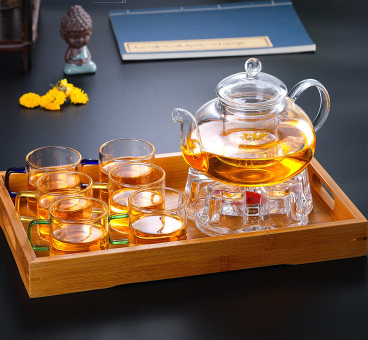 Harmony High Sale Thickened High Borosilicate Flower Heat-resistant  Filtration Glass Tea Pot