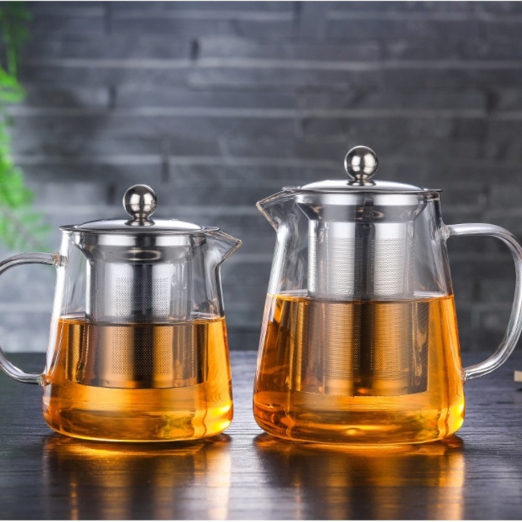 Harmony Hot Selling Glass Teapot With Stainless Steel 304 Filter Modern Style Teapot With Infuser