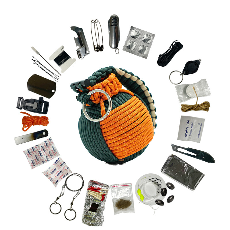 Outdoor emergency gadgets Fishing Paracord first aid kits gear emergency survival kit Camping Accessories