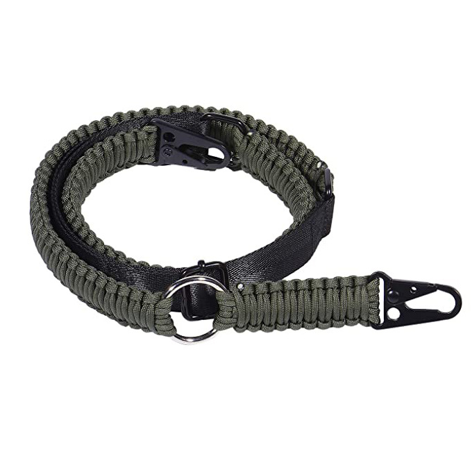 Fronde de chasse adjustable 550lb sling swivel shoulder strap belt tactical 550 2 point gun sling for men