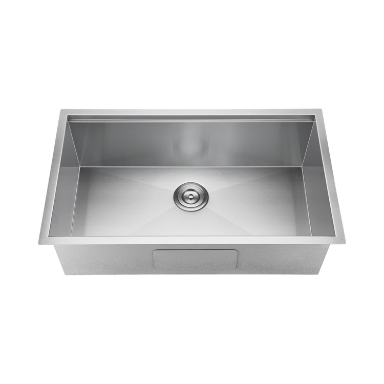 HMW3219 Workstation Ledge Handmade Undermount Kitchen Sink SUS304 Stainless Steel Single Bowl Sink