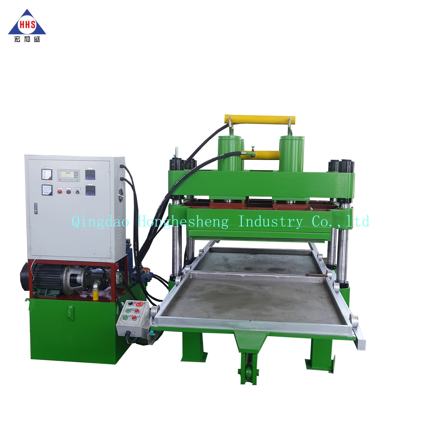 Waste tire recycling vulcanized rubber tile press machine , machine turns rubber into tile mat ,tile making machine