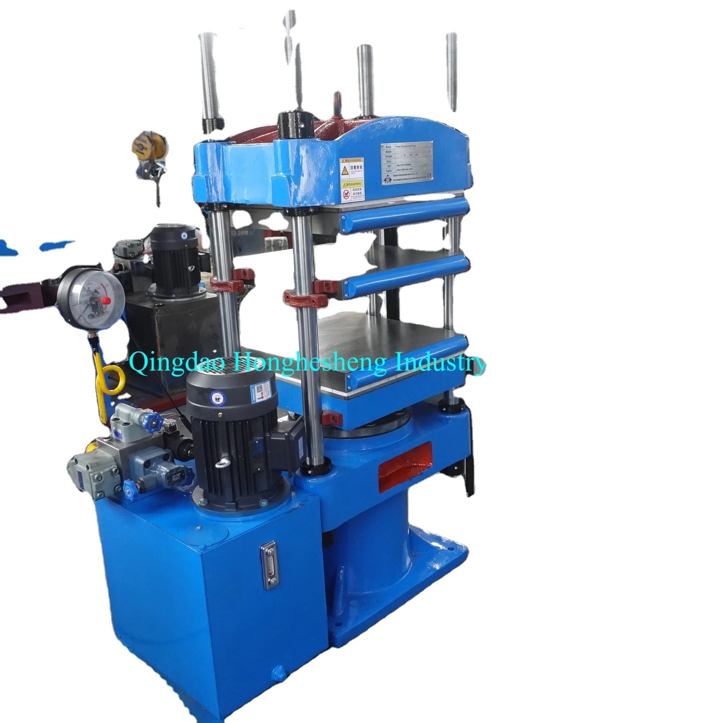 80Tons platen Vulcanizer hydraulic Vulcanizing press plate clearance adjustable